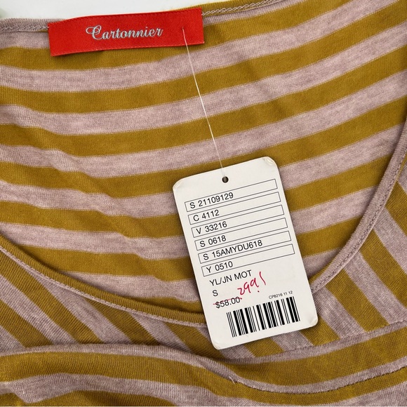 Anthropologie cartonnier | NWT | striped top | size S - Picture 2 of 7